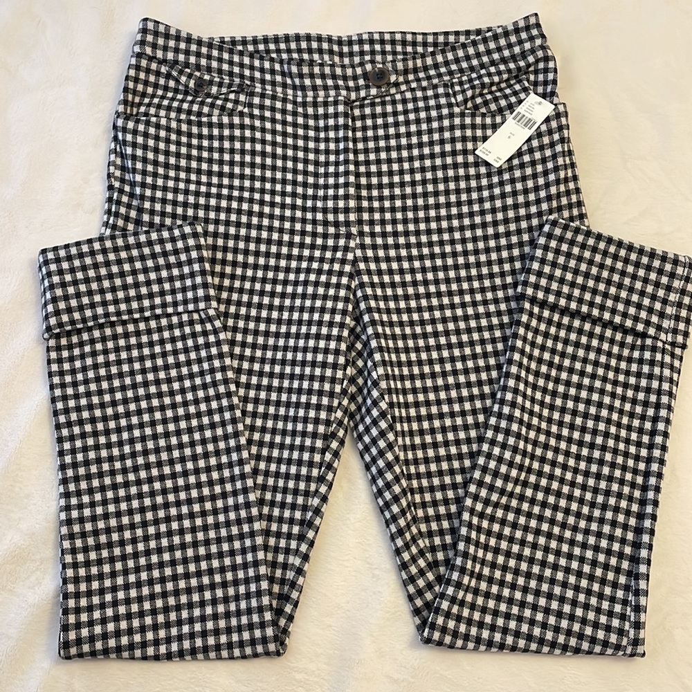 Anthropologie Black&White Crop Flare Pants